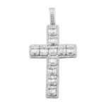 AJP09940W1 - 14K White Gold Cross Pendant