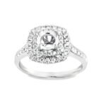 AJR28633MW - 14K White Gold Semi Mount Ring