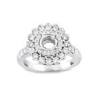 AJR30076SMW - 14K White Gold Semi Mount Ring