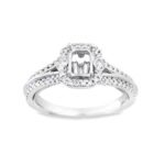 AJR30109SMW - 14K White Gold Semi Mount Ring