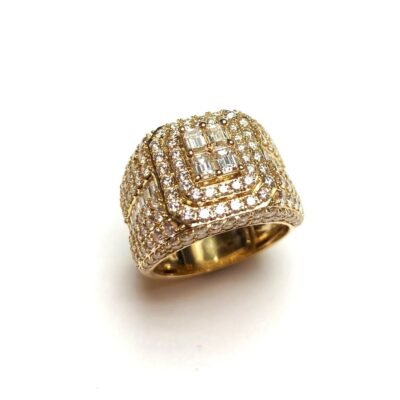 AM10498GY1 - 14K Yellow Gold Gents Ring