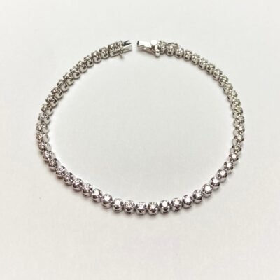 BR1A200L700W - 14K White Gold Bracelet