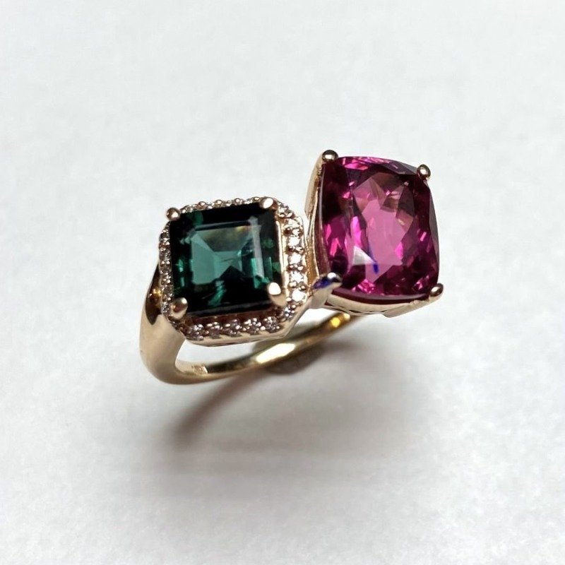 C281FYTUR - 14K Yellow Gold Colored Stone Ring
