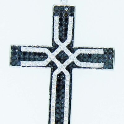 C9PR0375 - 14K White Gold Cross Pendant