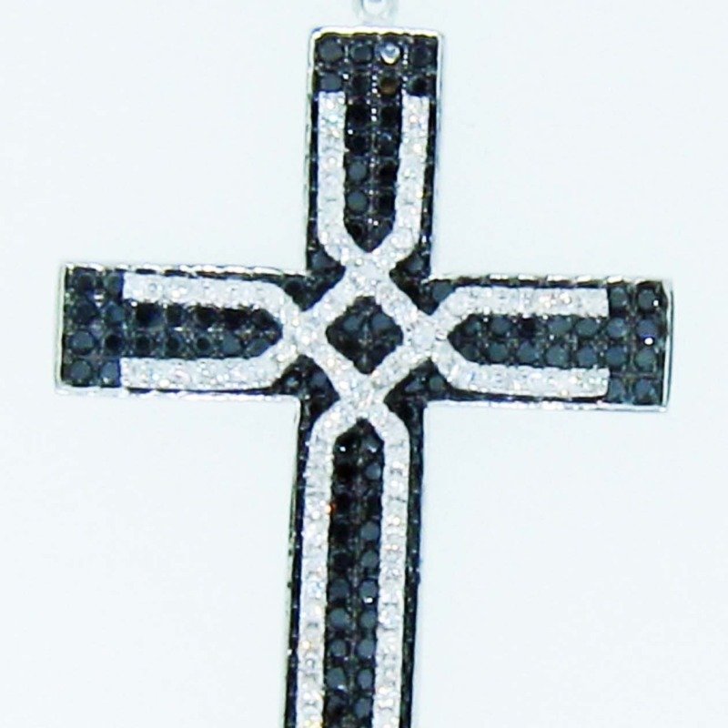 C9PR0375 - 14K White Gold Cross Pendant