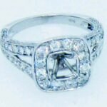 C9RR01542W - 14K White Gold Semi Mount Ring