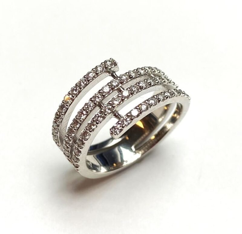CAD237FW - 14K White Gold Fashion Ring