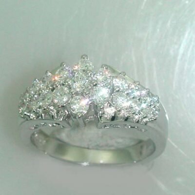 UBV2734CW - 14K White Gold Anniversary Ring