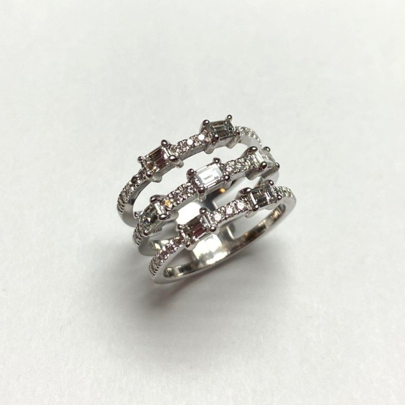 CO14KABW152 - 14K White Gold Anniversary Ring