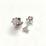 CO14KERW-021 - 14K White Gold Stud Earrings