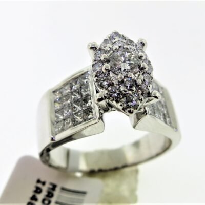 CO14KLSWMQ - 14K White Gold Semi Mount Ring