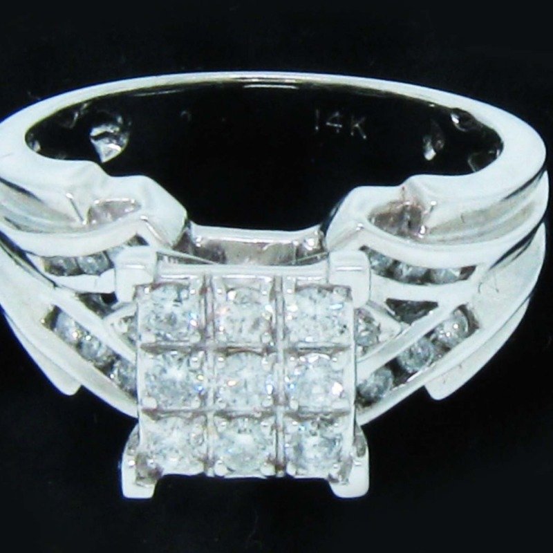 CO14KWLS - 14K White Gold Engagement Ring