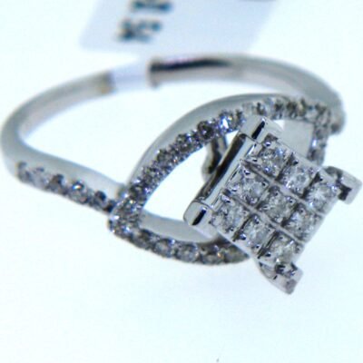 CO14KWLS08 - 14K White Gold Engagement Ring