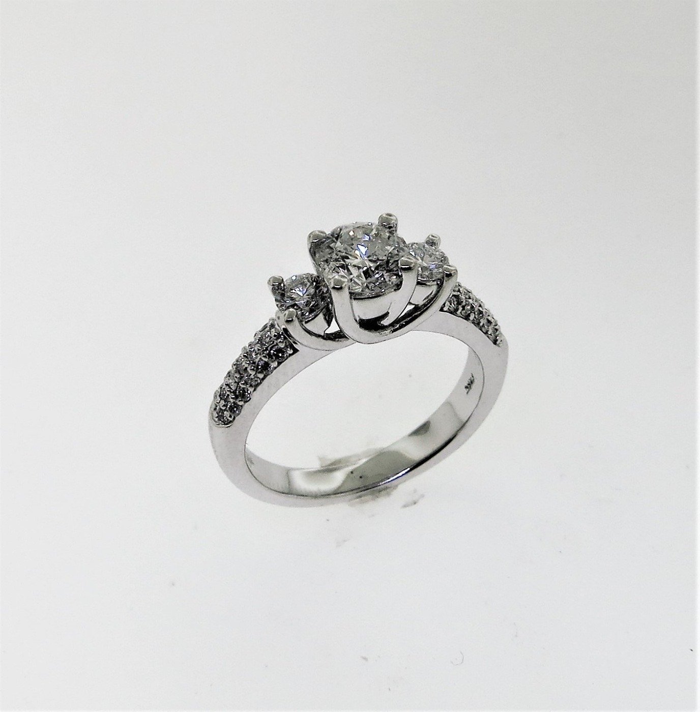 CO14KWLSW129 - 14K White Gold Engagement Ring