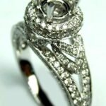 CO14KWSM1215 - 14K White Gold Semi Mount Ring