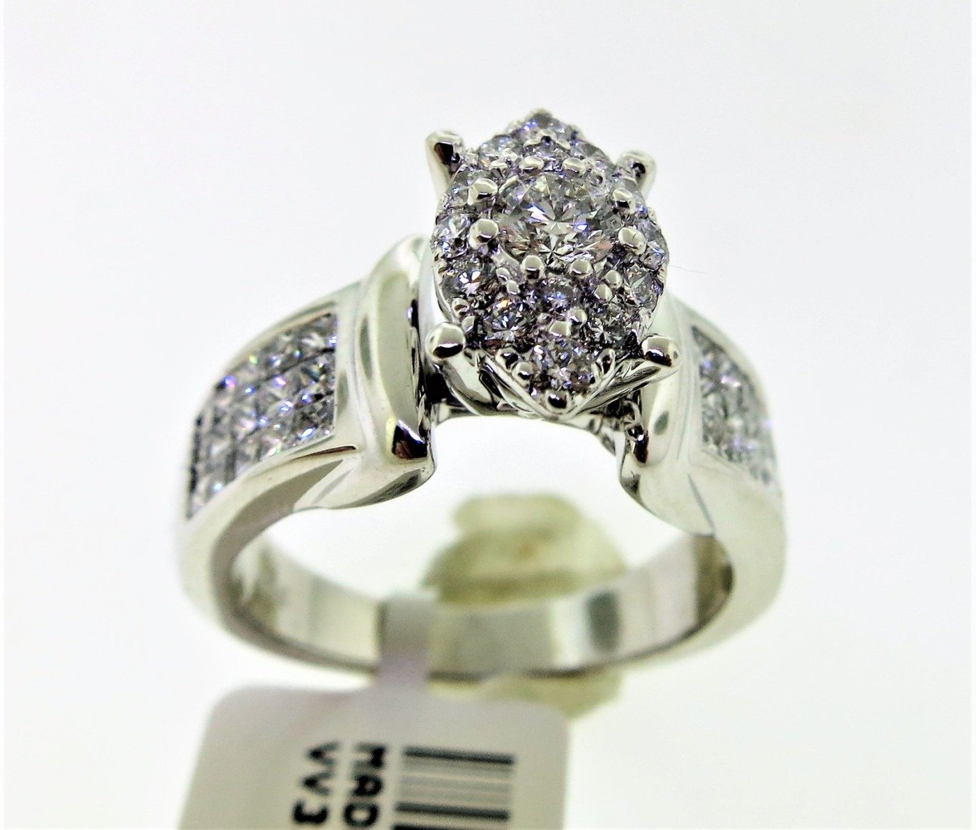 CO14LSWMQ - 14K White Gold Engagement Ring
