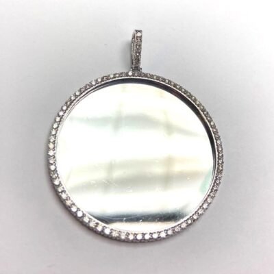 CODE-15-10W - 10K White Gold Pendant