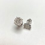 COER14KW-106 - 14K White Gold Stud Earrings