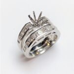 COLST14KW180 - 14K White Gold Bridal Set Ring