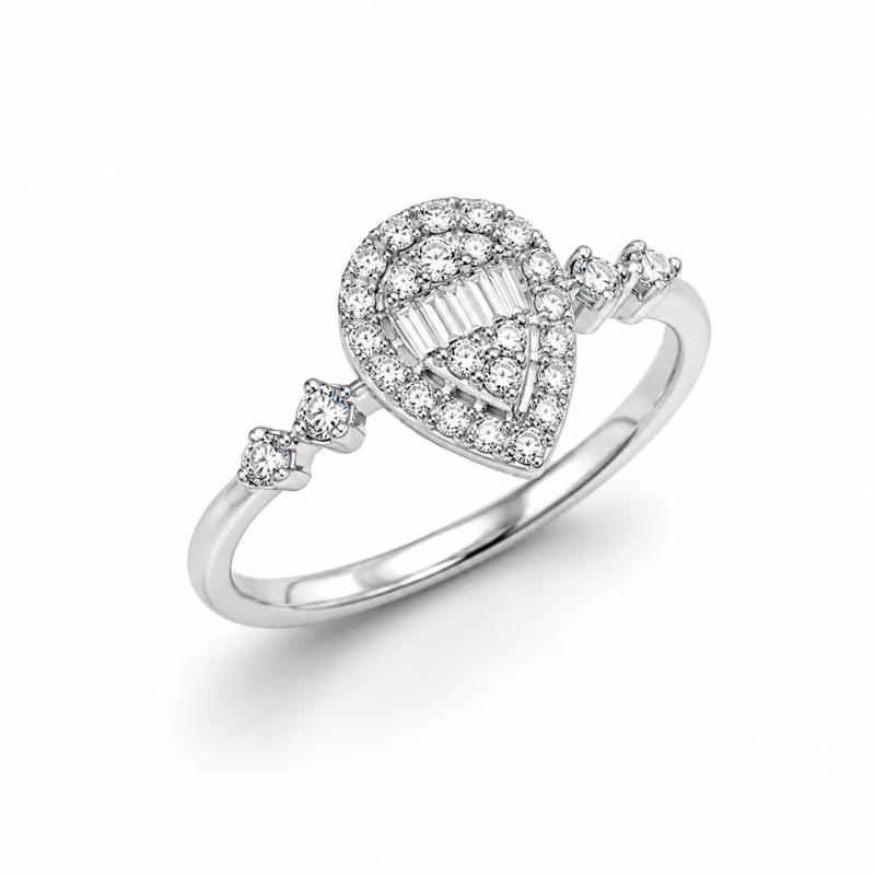 CORBR07838A-DW - 14K White Gold Ring