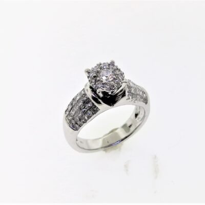 COSMW14K-8 - 14K White Gold Semi Mount Ring