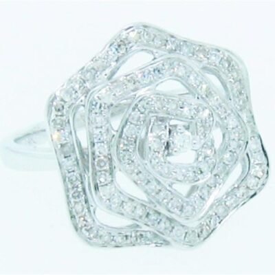CR4896SD6 - 14K White Gold Fashion Ring
