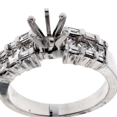 CRPB5101 - 14K White Gold Semi Mount Ring