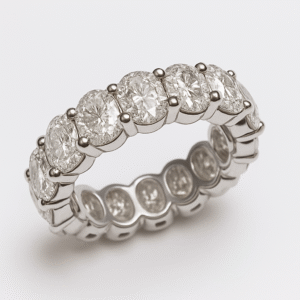 14K White Gold Eternity Band