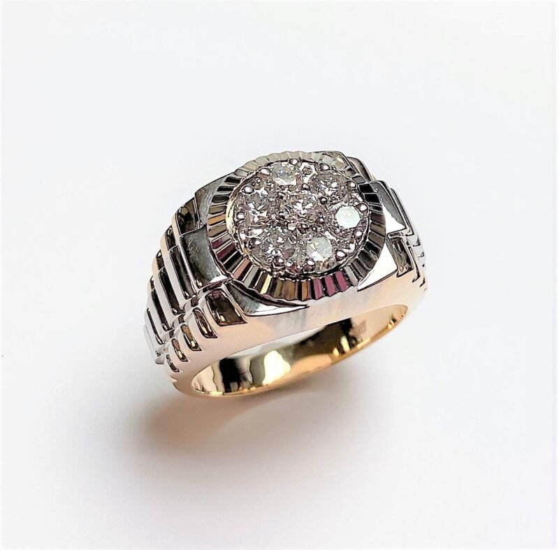 DM2297GKYW - 14K Two Tones Gold Gents Ring