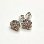 ER1242KW - 14K White Gold Stud Earrings
