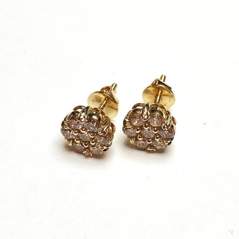ER1242KY - 14K Yellow Gold Stud Earrings