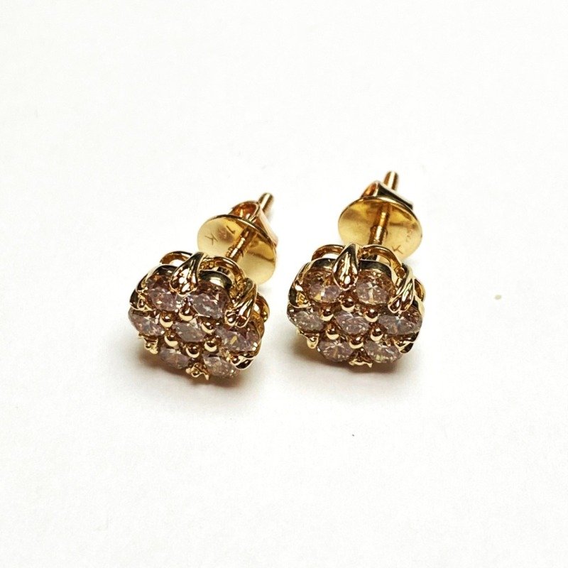 ER1242MY - 14K Yellow Gold Stud Earrings