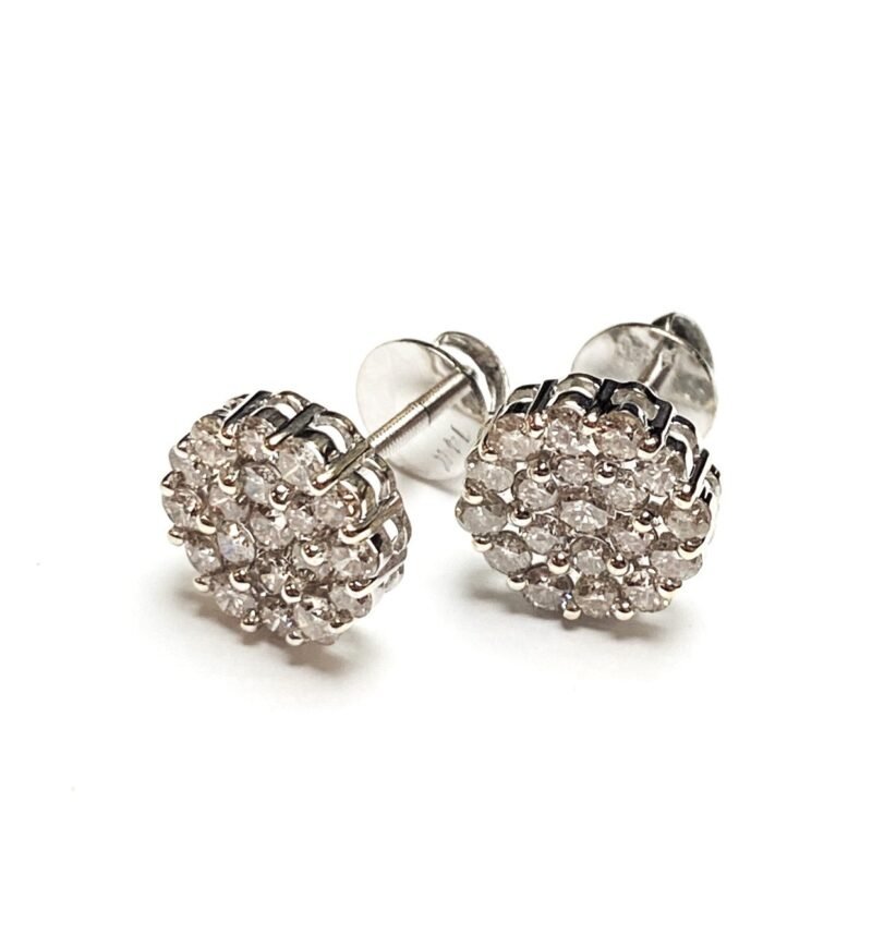 ER1243HW - 14K White Gold Stud Earrings