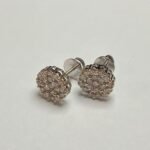 ER1243KW - 14K White Gold Stud Earrings