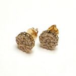 ER1243MY - 14K Yellow Gold Stud Earrings