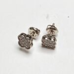 ER1426-8W - 14K White Gold Stud Earrings