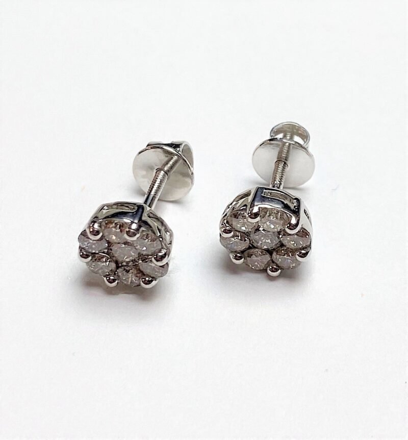 ER2702W - 14K White Gold Stud Earrings