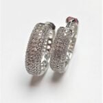 ER2708W - 14K White Gold Huggies Earring