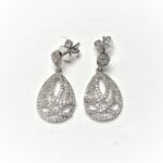 ER299WH - 14K White Gold Dangle Earrings