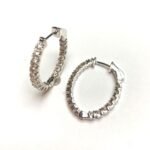 ER30A200MM26W - 14K White Gold Hoop Earrings