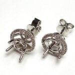 ER421732W - 14K White Gold Stud Earrings