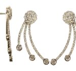 14K White Gold Earring