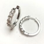 ER45A400MM26W - 14K White Gold Huggies Earrings