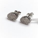 ER500W - 14K White Gold Stud Earrings