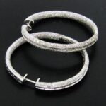 ERR2546W - 14K White Gold Hoop Earrings