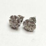 EXER1366-2W-LGD - 14K White Gold Stud Earrings