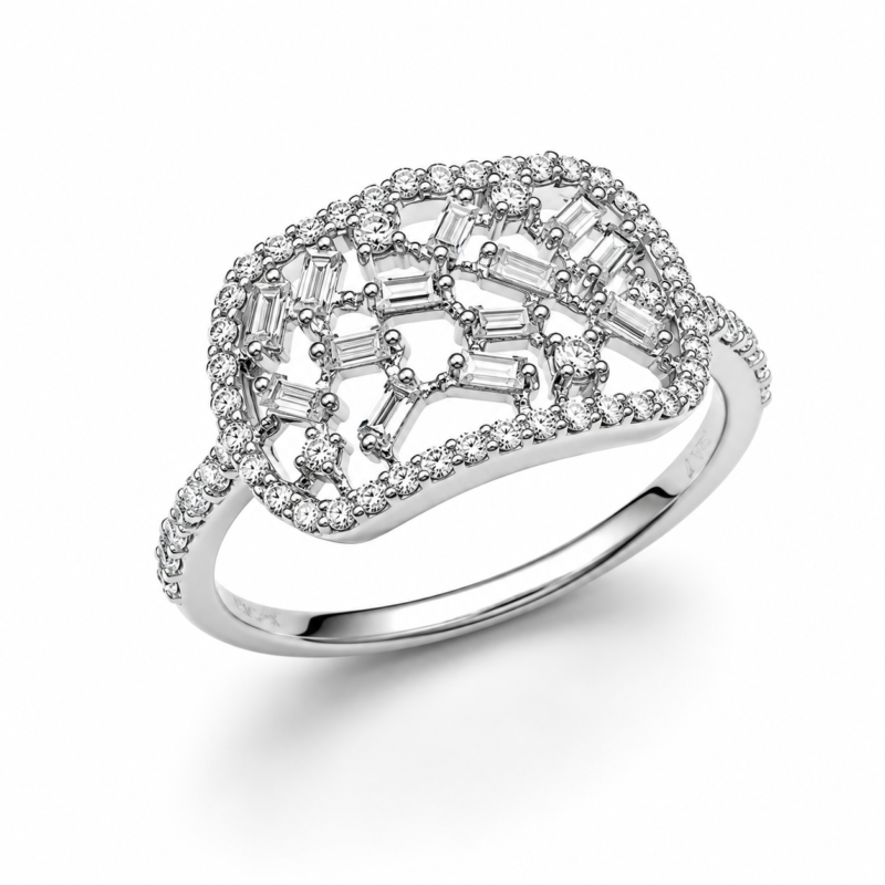 EXRG1160W - 14K White Gold Fashion Ring