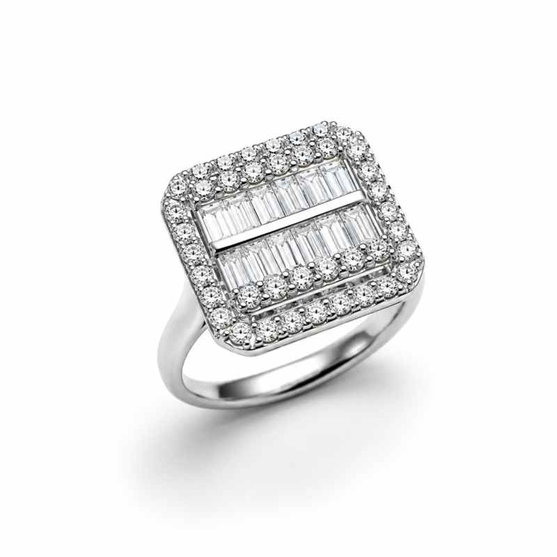 EXRG1942W - 14K White Gold Fashion Ring