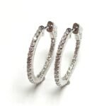 F142-2SCEW - 14K  Hoop Earrings