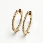 F142-2SCEY - 14K  Hoop Earrings